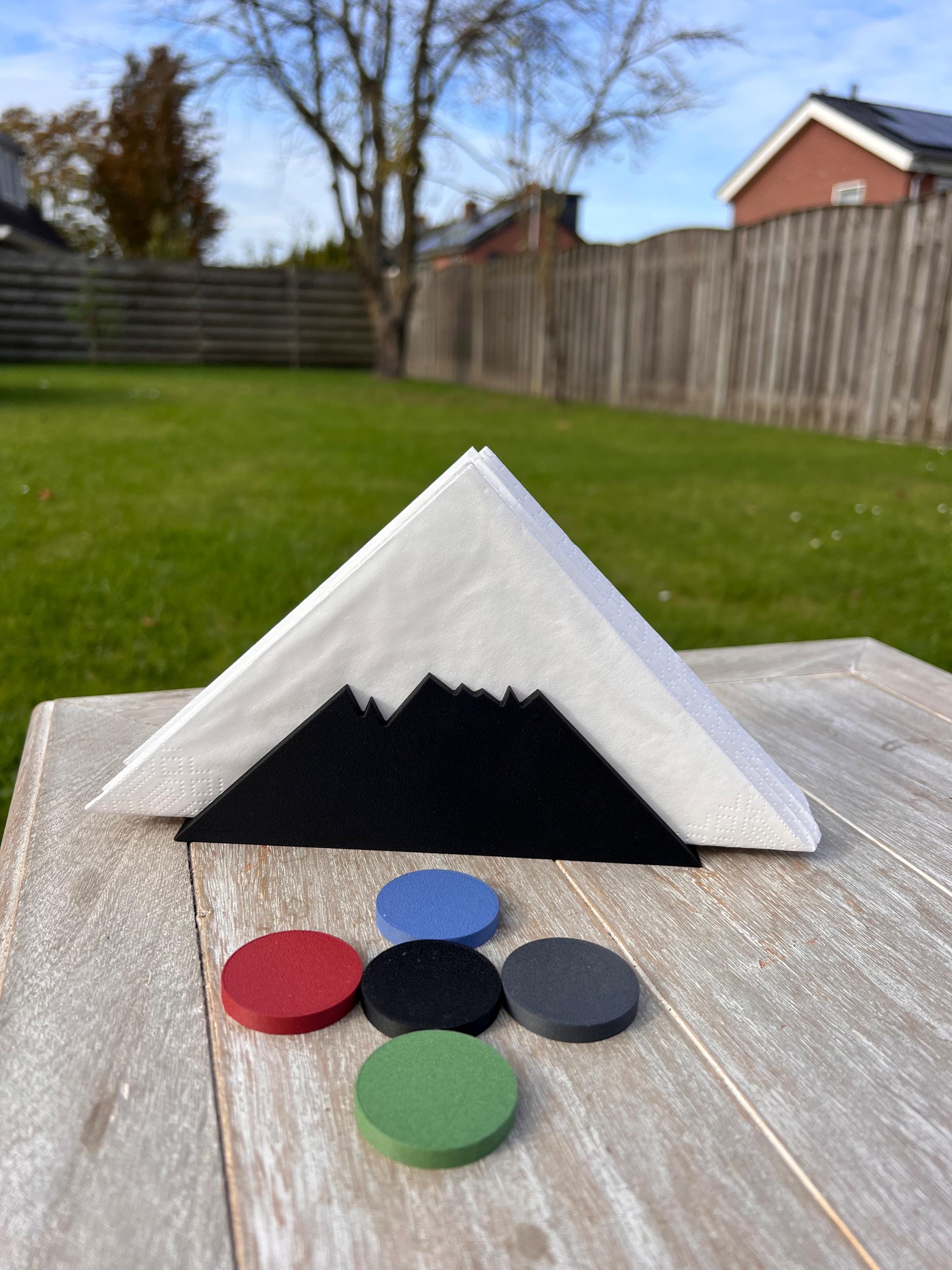 Mountain Napkin Holder | Modern 3D Printed Tissue Stand | Minimalist Desk & Home Decor