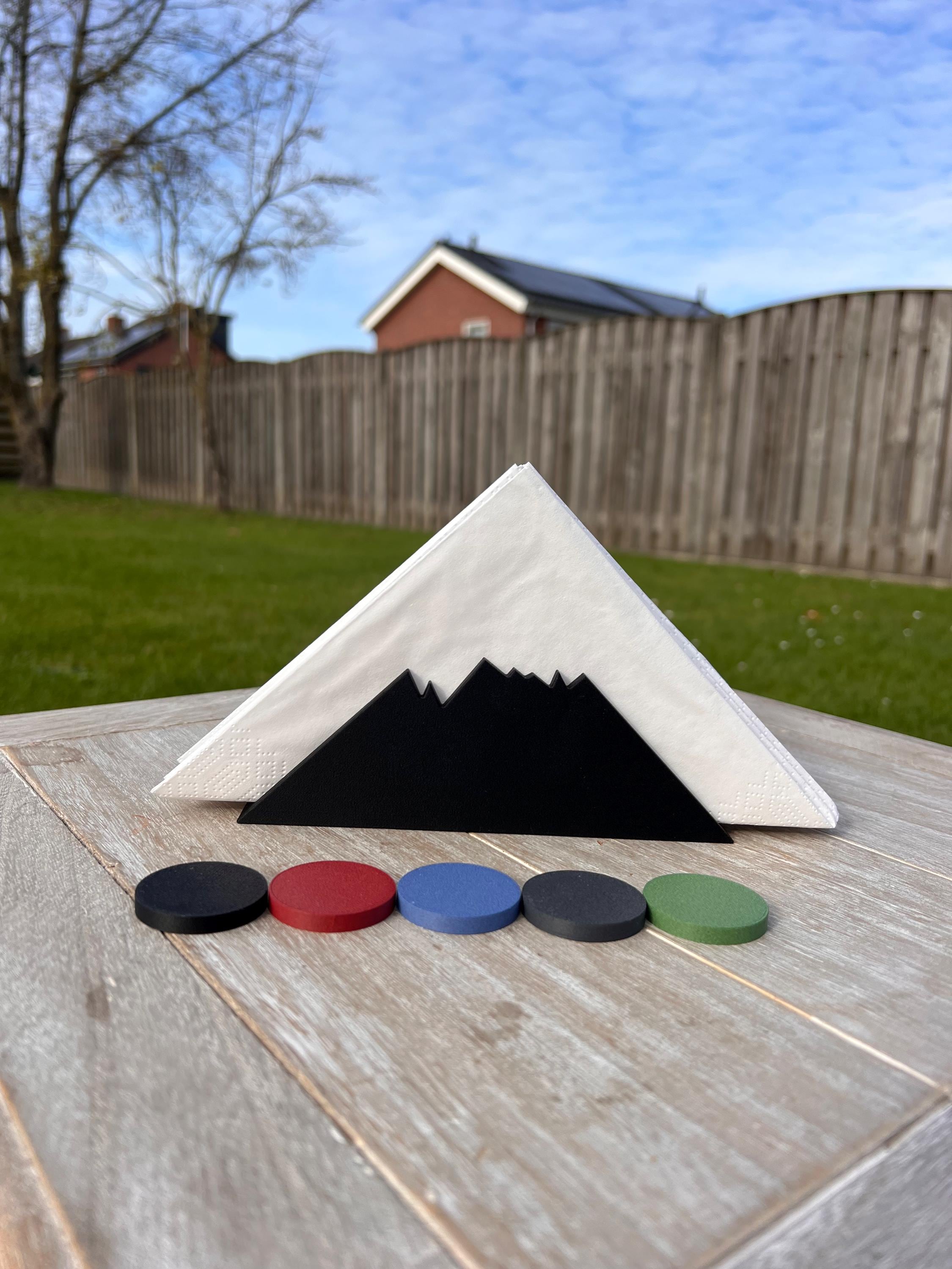 Mountain Napkin Holder | Modern 3D Printed Tissue Stand | Minimalist Desk & Home Decor