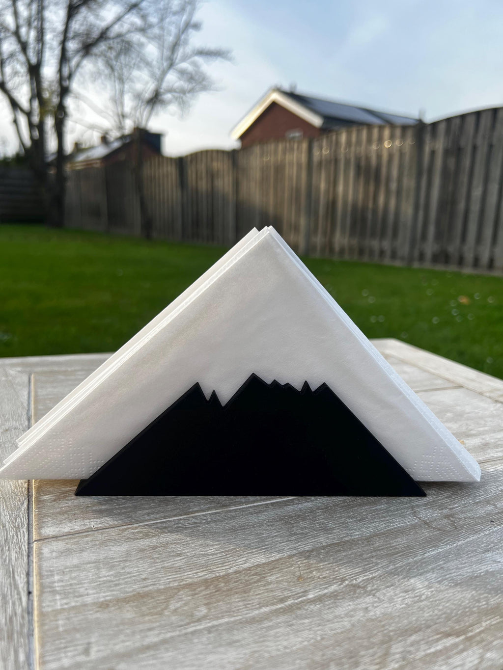 Mountain Napkin Holder | Modern 3D Printed Tissue Stand | Minimalist Desk & Home Decor
