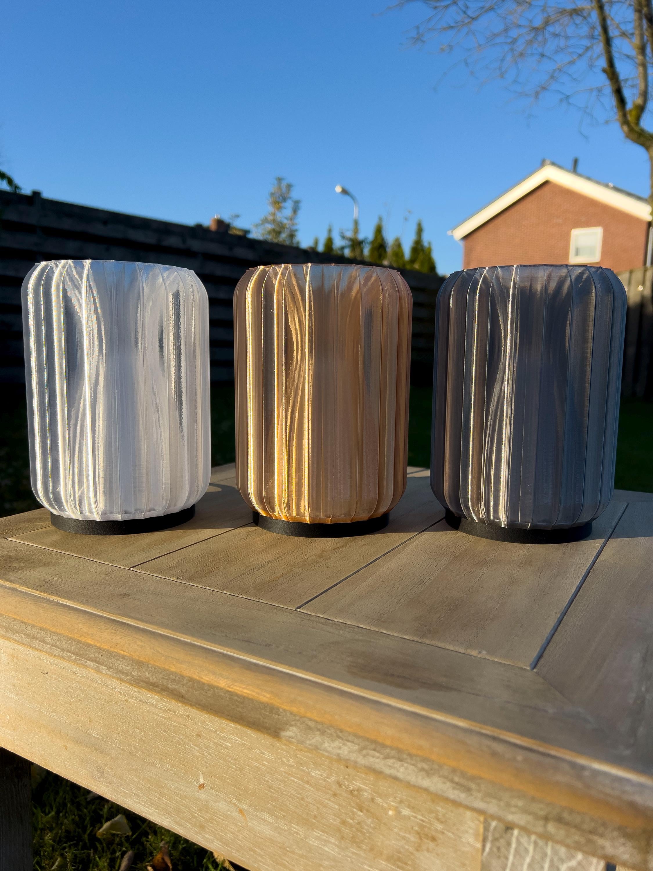 Custom RGB Mood Lamp – Wood Texture Base & Translucent Shade with Remote and USB Power