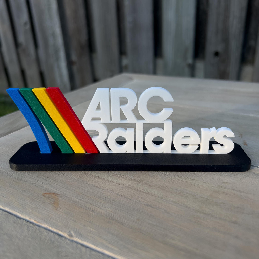 Arc Raiders 3D Logo Display - PLA-CF Wooden-Feel Edition • Gamer Desk Decor • Standing Logo Gift