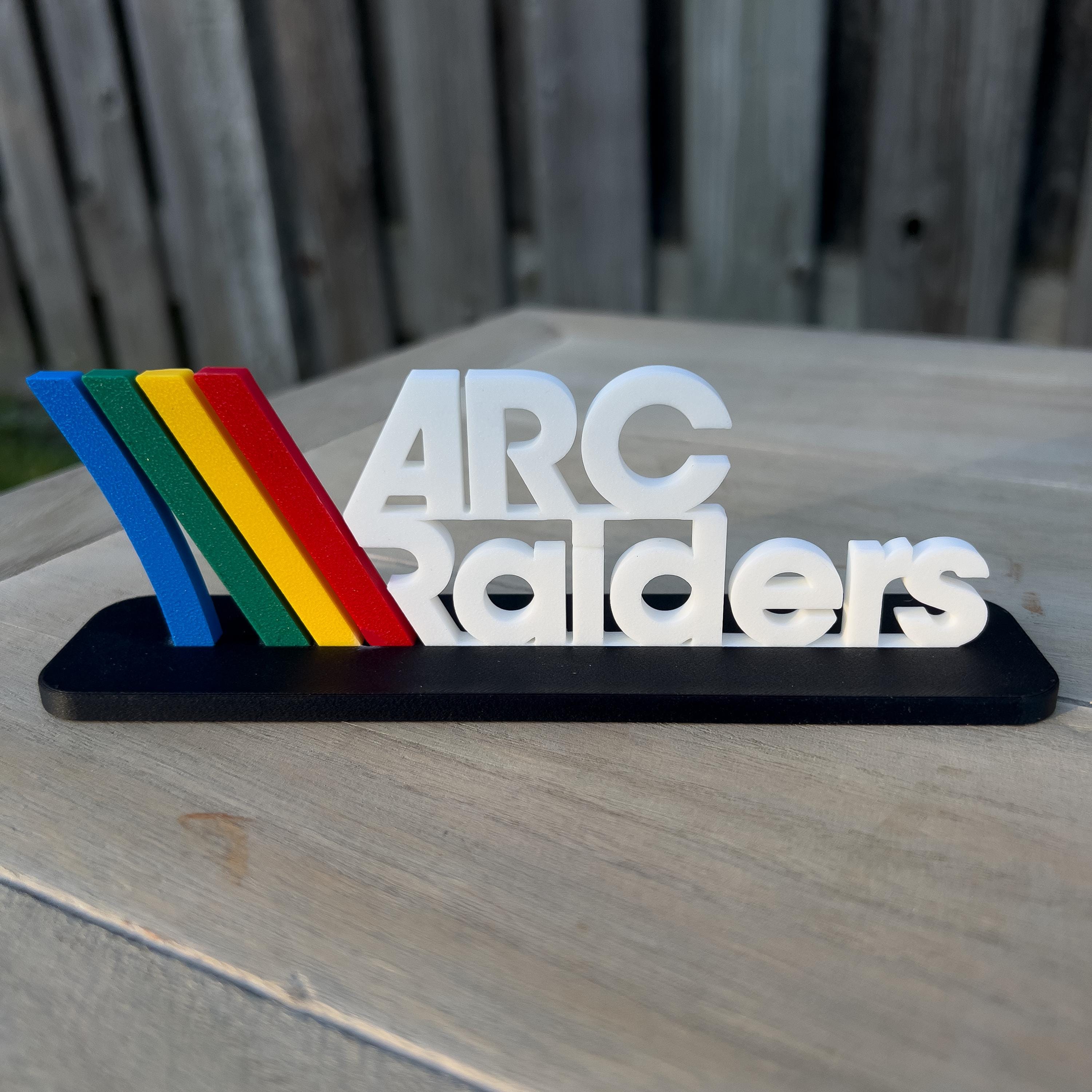 Arc Raiders 3D Logo Display - PLA-CF Wooden-Feel Edition • Gamer Desk Decor • Standing Logo Gift