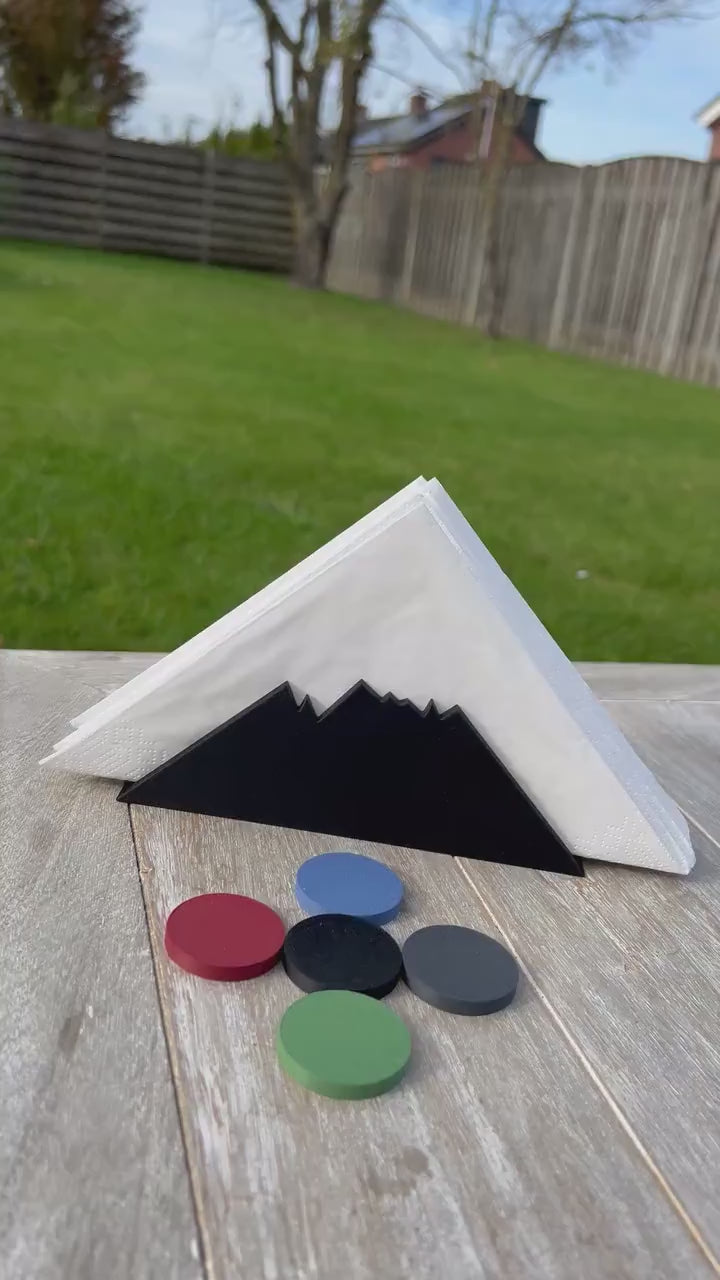 Mountain Napkin Holder | Modern 3D Printed Tissue Stand | Minimalist Desk & Home Decor